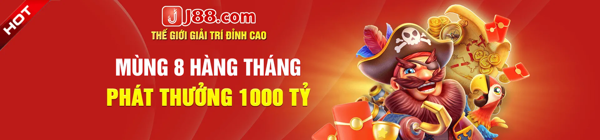 Banner J88 phát thưởng hàng tháng lên tới 1000 tỷ
